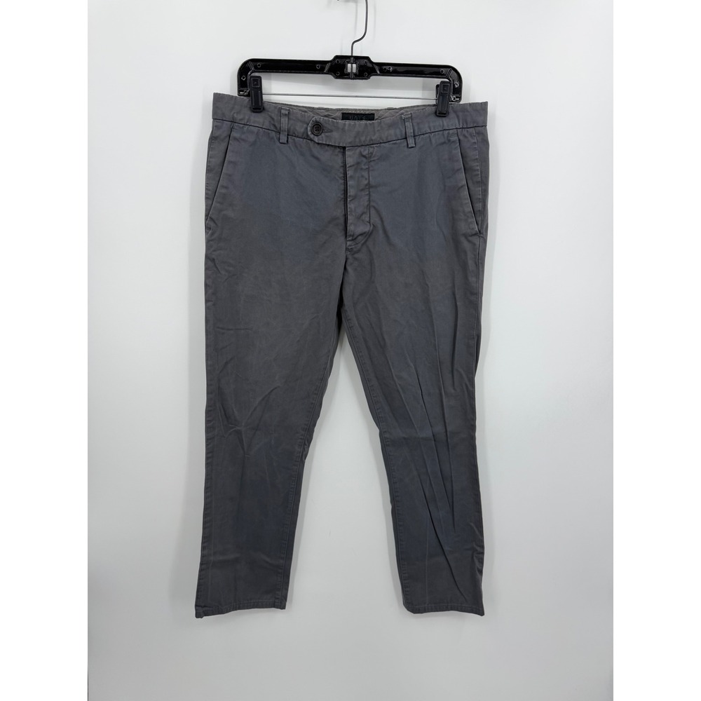 Unis Gio Chino Pants‎ Mens 34x28.5 Gray Cotton Twill Slim Straight Portugal